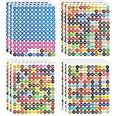 5D Diamond Number Painting Stickers Labels 12 Sheets Colour Round Label Art Painting Stickers Accessories for Storage Boxes K