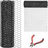 DOLEMODUO 24'' x 150' Black Chicken Wire Mesh