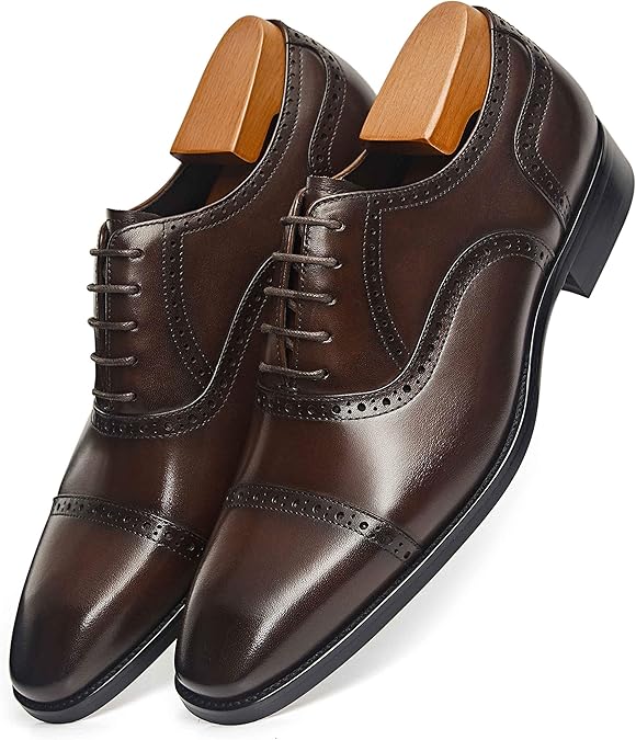 Alipasinm Herren Anzugschuhe Oxford Formale Moderne Lederschuhe für