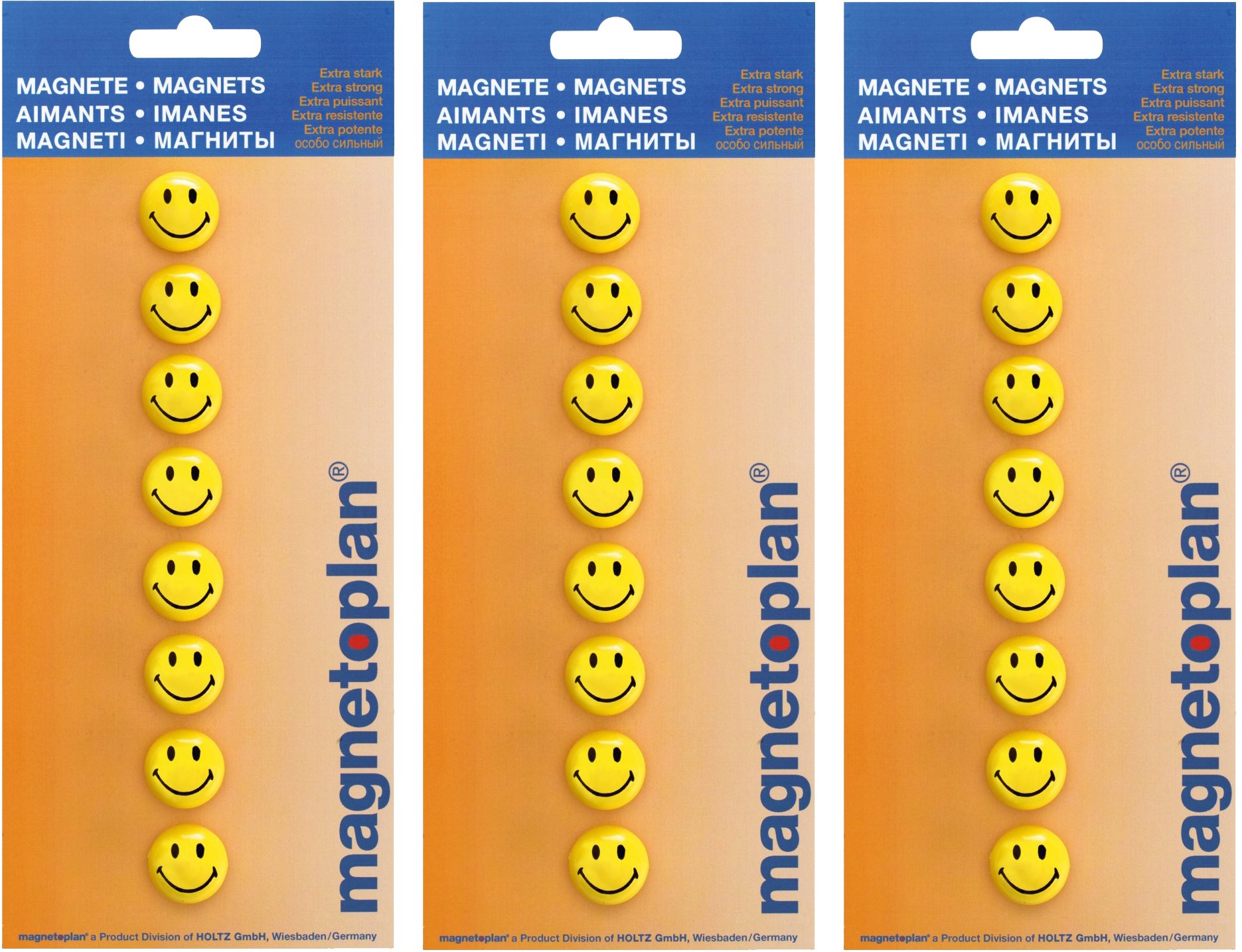 Magnetoplan Smiley Round Magnets 3 20 mm