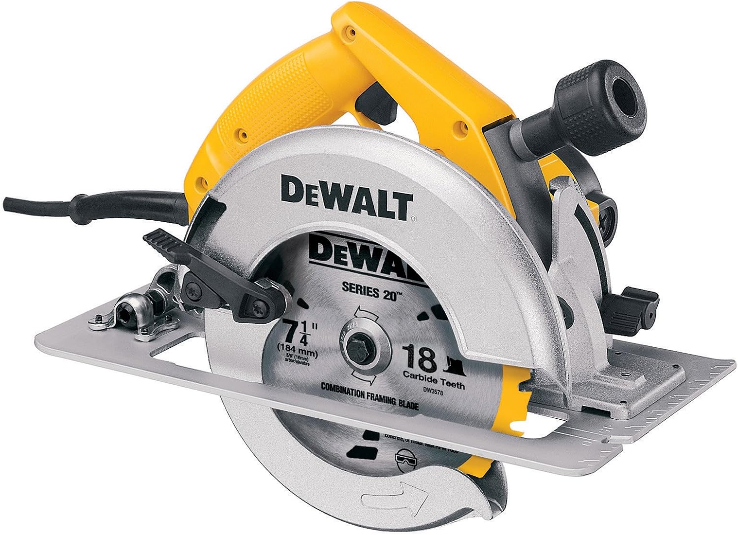 DEWALT DW364 71/4Inch Circular Saw with Electric Brake and Rear Pivot
