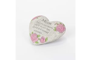 Teters Heart Memorial Stone for Mom, 5.5 Inches, Garden Memorial