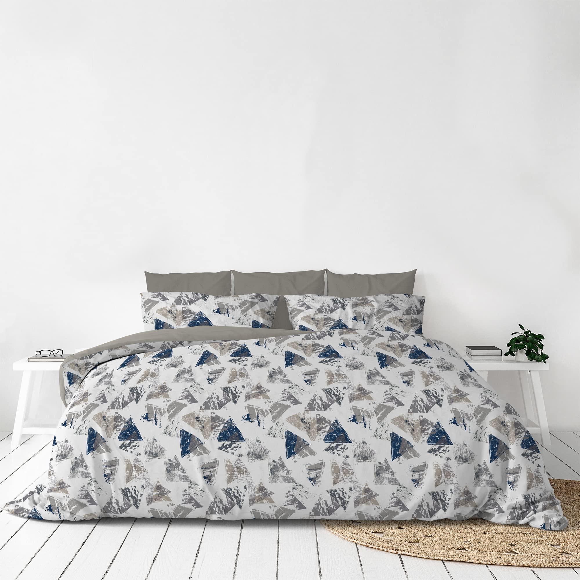 Italian Bed Linen MB Home Italy “Fashion” Duvet Cover Set, Urban Blu, Double