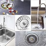 Tomario 84mm Stainless Steel Sink Plug Strainer Kitchen Drain Stopper view 6
