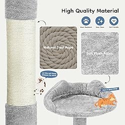 DUMOS 54-inch Indoor Cat Tree Tower –Multi-Level