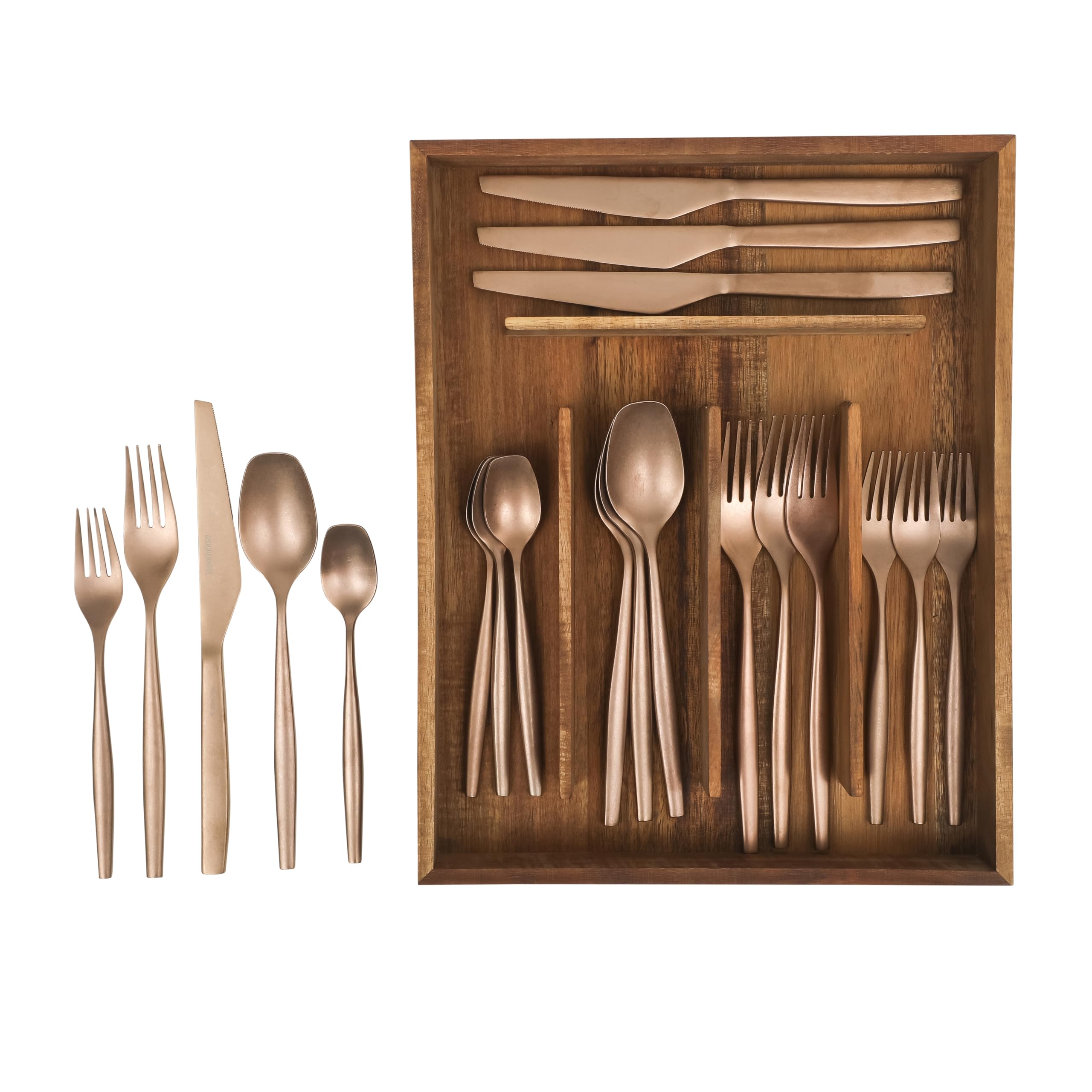 Photo 1 of ***DAMAGE -SILVERWARE NOT INCLUDED*** Bloomhouse - Two Time Oprah's Favorite Things Winner  Acacia Wood Caddy -