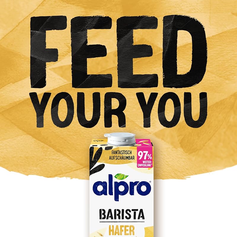 Barista Haferdrink – Zum Aufschäumen – Vegan und milchfrei – Von Natur aus laktosefrei – Reich an Ballaststoffen, Calcium und Vitaminen – 8 x 1 L – Haltbar