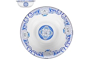 CHILDWEET Vintage Enamel Mixing Bowl Large Basin for Kitchen Bread Making and Fruit Washing