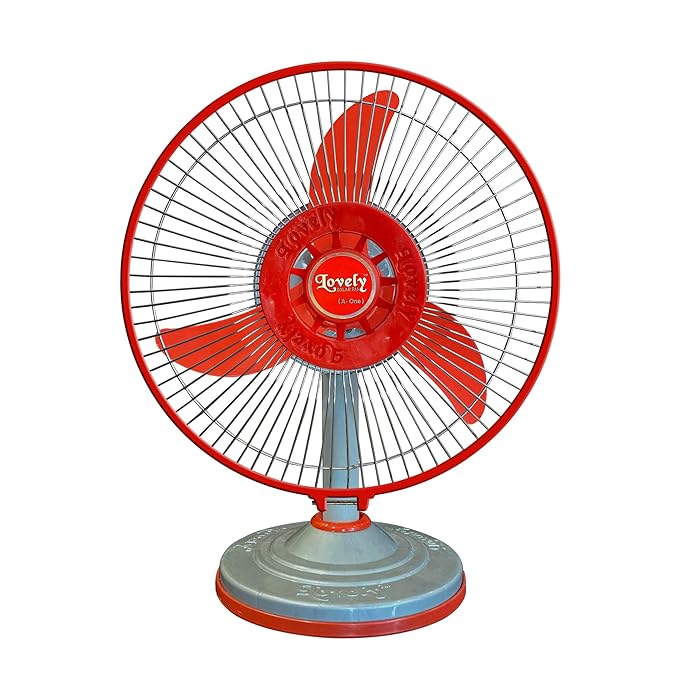 Buy Lovely Solar Fan DC 12Volt 20Watt, 12" AOne Table Fan (Double