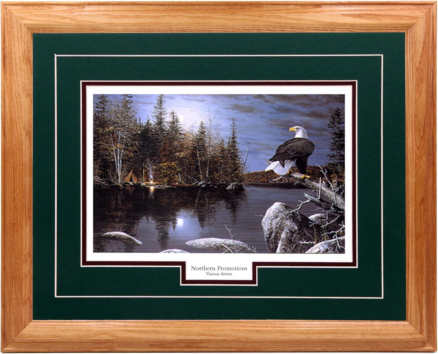 Amazon Com Reflections Jim Hansel Eagle Midnight Lake Camp And