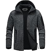 BANTREK Men's Fleece Lined Jacket Full Zip Lightweight Soft Warm Jacket with Zip Pockets Winter Outdoor Casual Coat