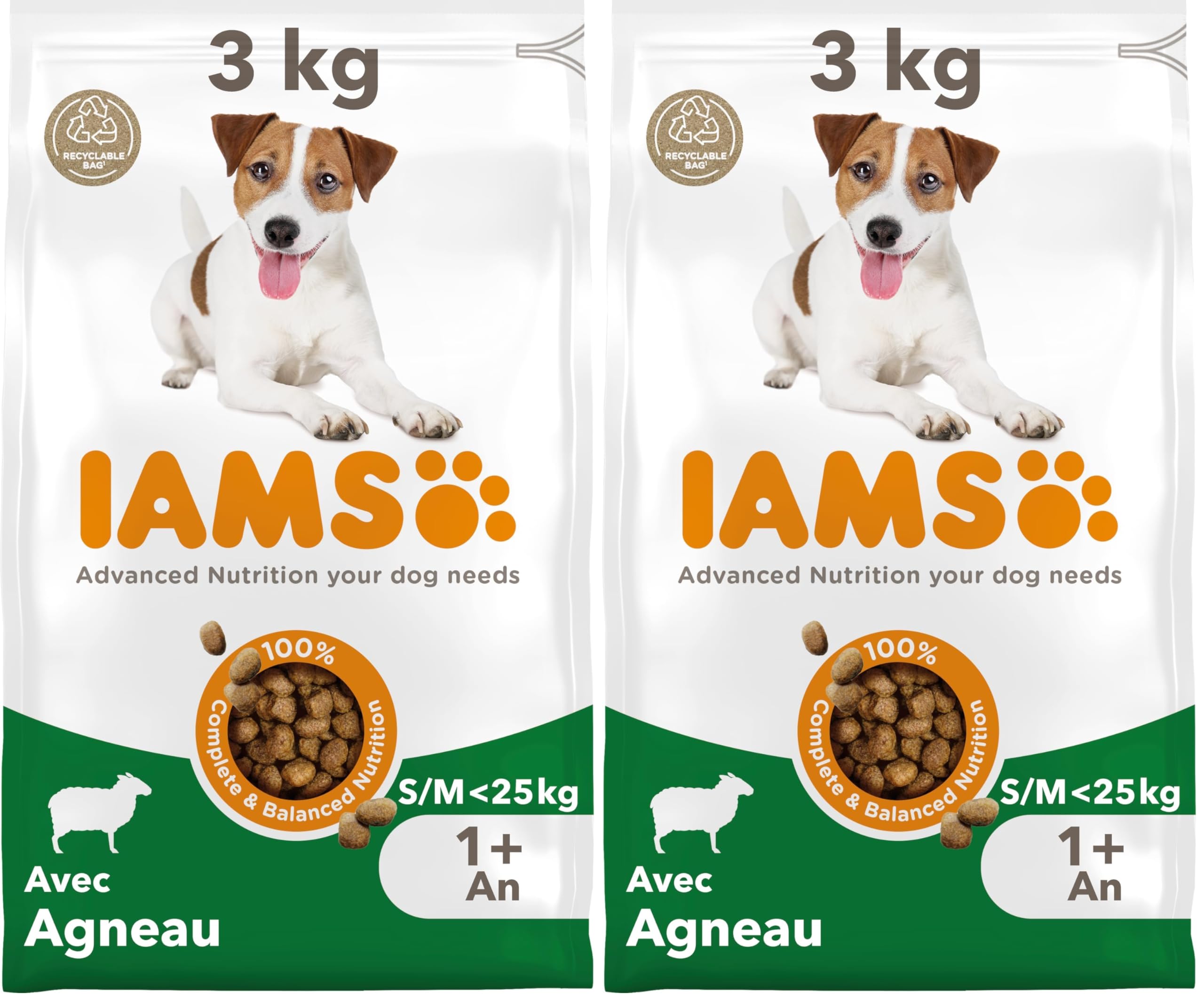 IAMS Adult Small Medium Dry Dog Food Lamb 3kg