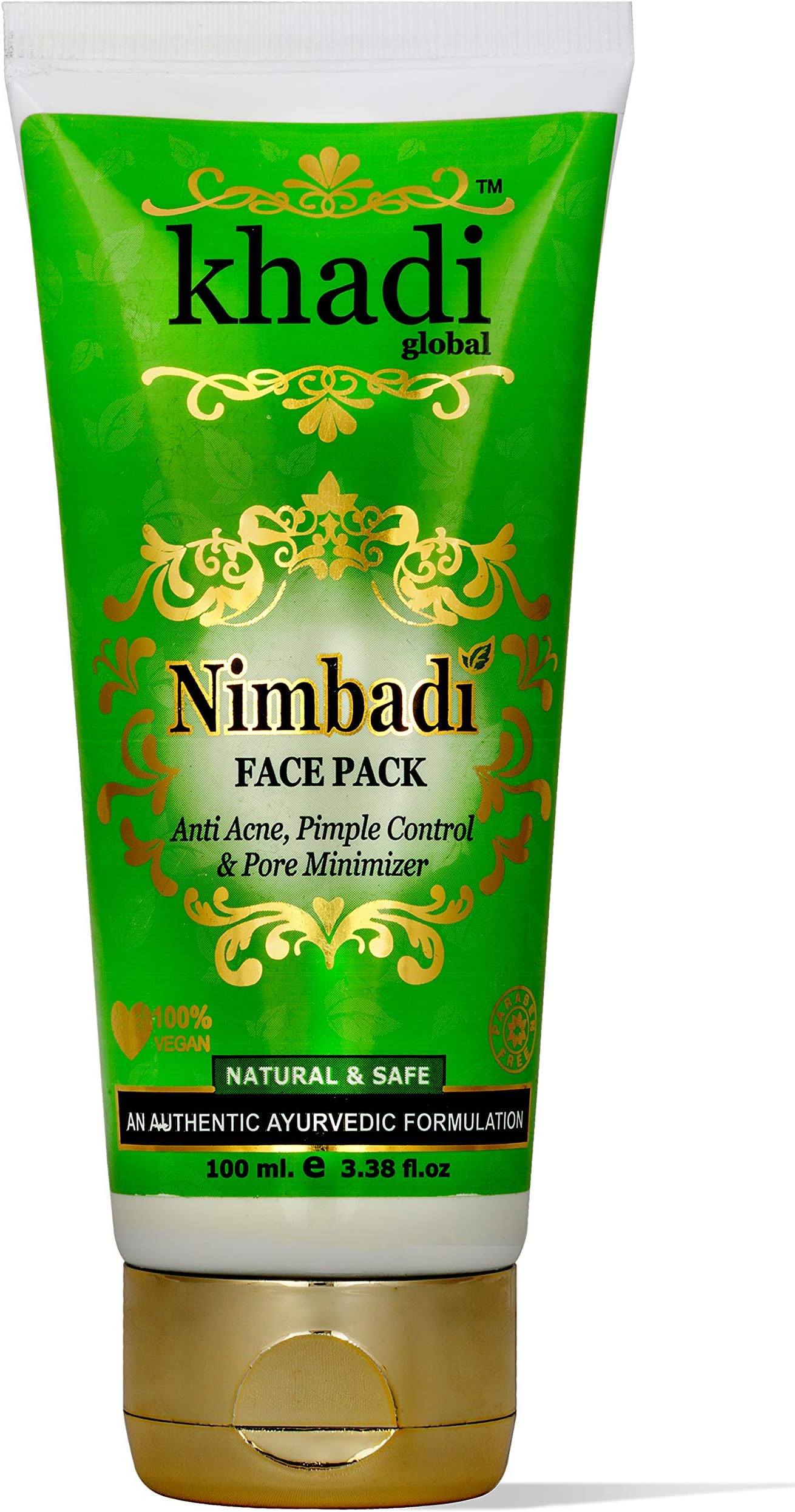 Khadi Global Natural Nimbadi Face Pack with Tulsi, Neem, Kaolin and Bentonite Clay for Acne Pimple Control and Pore…