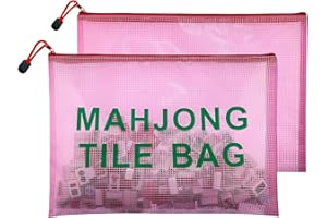 COLORATO 2Pack Mahjong Tile Bag, Case for American Mah jong Set, Mahjong Gifts Accessories, Card Holder Bouch, Pink (Case Only)