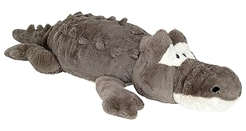 Wagner 6033 - XXL Plüschtier Krokodil Alligator - 120 cm Gross Plüschkrokodil Stoffkrokodil Plüsch grau