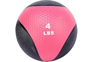 BALANCEFROM Fitvids Workout Exercise Fitness Weighted Medicine Ball, Wall Ball and Slam Ball​, Medicine Ball​, 4 Pounds