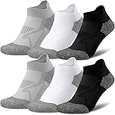 Gonii Compression Athletic Socks Cushioned Anti-Blister Comfort Fit Ankle Socks 5-6 Pairs