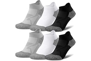 Gonii Compression Athletic Socks Cushioned Anti-Blister Comfort Fit Ankle Socks 5-6 Pairs