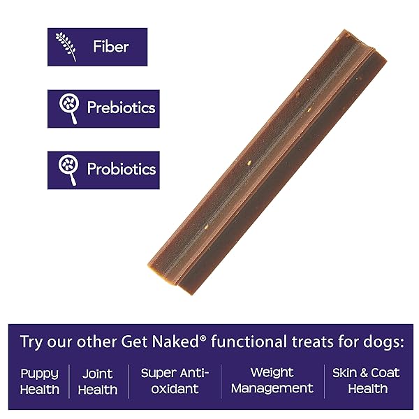 GET NAKED GRAIN FREE 1 POUCH 6.2 OZ DIGESTIVE HEALTH DENTAL CHEW STICKS, SMALL