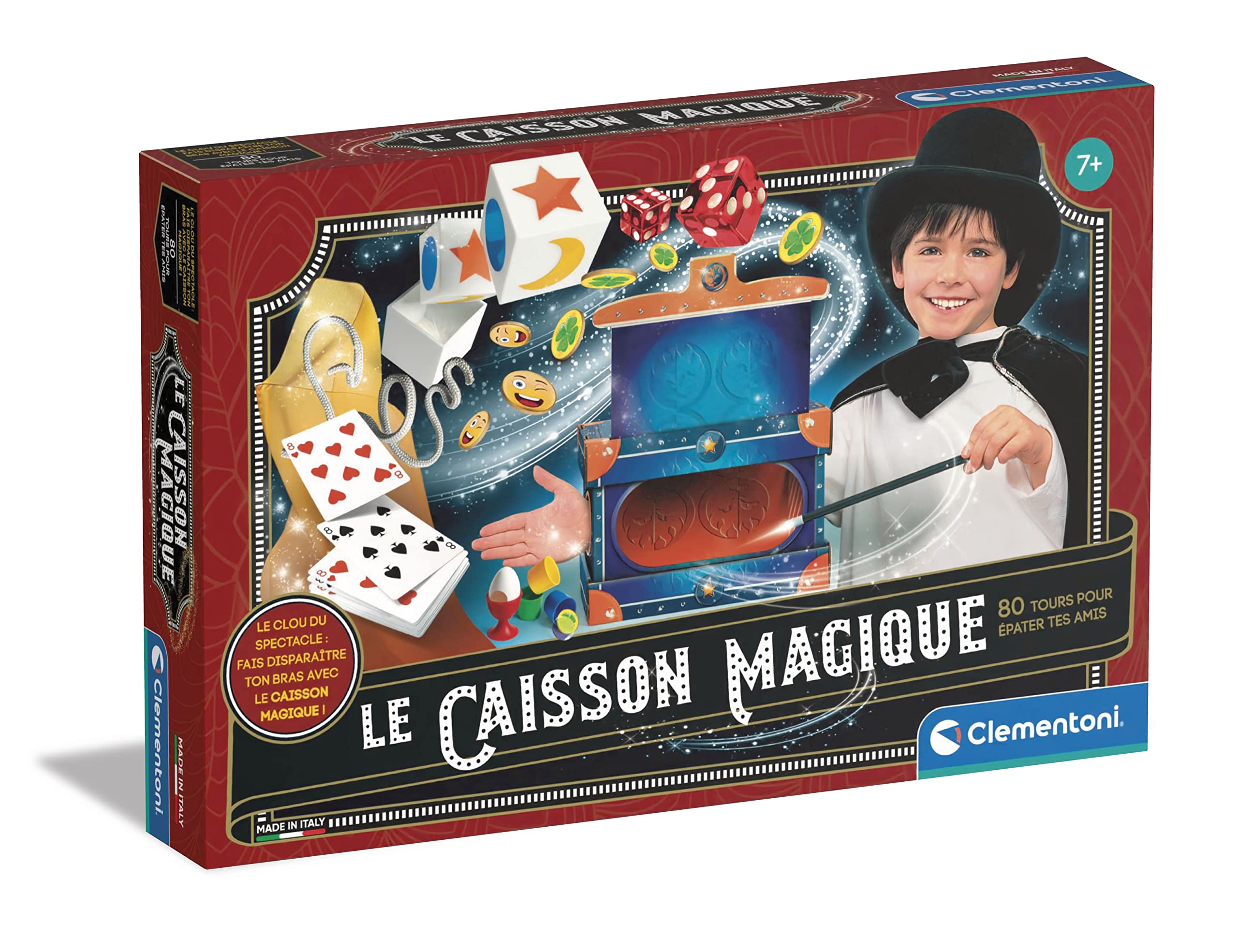 Clementoni -52577-The Magic Case - Magic Game - French Version - 7 Years and More - Made in Italy, 52577