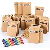 Trandraft 6 Packs Crayons Bulk Christmas 8 Color Crayon Individual Packs Mini Wrapped Wax for Birthday Party Supplies Teachers Classroom