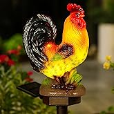 ZFNN Solar Rooster Lights Outdoor Decorative,Solar Chicken Decor Garden Stakes Lights,Waterproof Chicken Statue with Led Lights Yard Art for Pathway Lawn Patio Courtyard Backyard(Warm White)