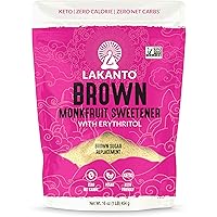 Lakanto Brown Monkfruit Sweetener - 1:1 Brown Sugar Substitute, Zero Calorie, Baking, Vegan, Keto Diet Friendly, Zero…