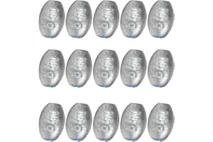 BLUEWING Egg Sinkers Fishing Weights Oval Shaped Fishing Sinkers Lead Fishing Sinker for Saltwater Fishing，1/8 oz to 7 oz