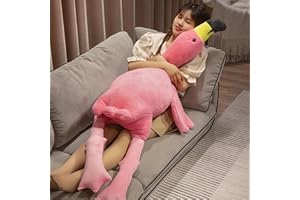 XQEYNT 62" Flamingo Stuffed Animal Plush Pillow Giant Stuffed Animal Plush Doll Pink Flamingo Plush Toys for Kids Birthday Christmas Decoration Gifts（Pink）