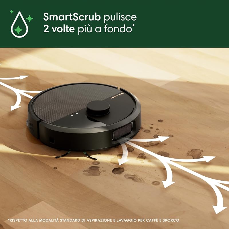 Roomba Plus 505 Combo, robot aspirapolvere lavapavimenti, 7.000 Pa