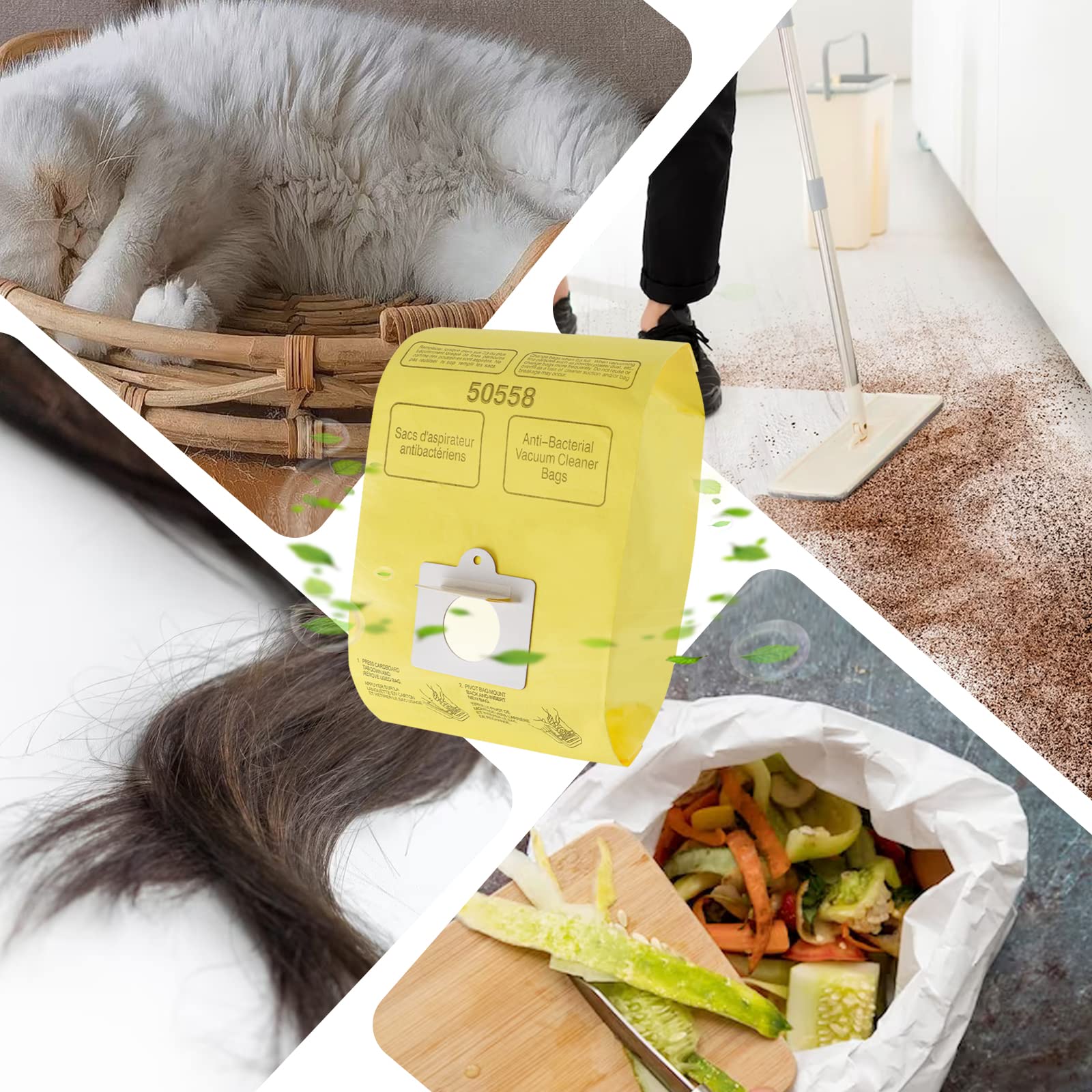Vacuum Cleaner Bags Fit for Kenmore Canister Type C/Q 50555 50557 50558 and Type C-5, 10PCs By Improvedhand