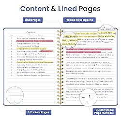 Lined Spiral Journal Notebook for Women & Men, 140