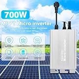 DEWIN 700W Solar Micro Inverter PV Grid Tie MPPT Pure Sine Wave Waterproof IP55 view 2