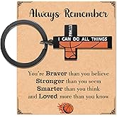 Tarsus Basketball/Baseball/Football/Soccer Cross Keychain, Christmas Easter Christian Birthday Gifts for Boys/Teens/Players