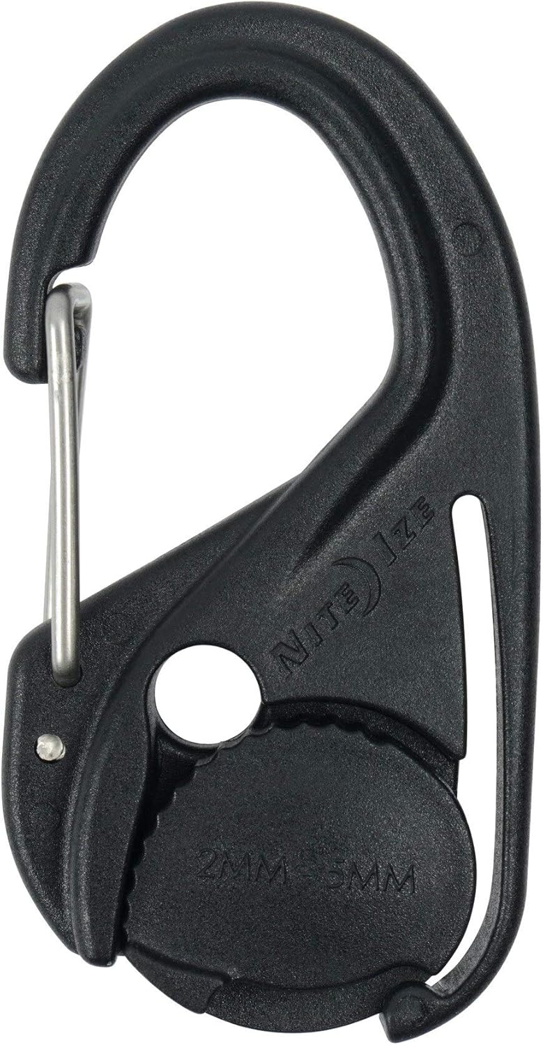 Nite Ize NCJ-01-4R3 CamJam Tightener Plastic Tie Down Mechanism Without Cord, 4-Pack, Black, 4 Count - - 