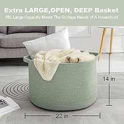 MEGASKET Extra Large Green Basket, 22" X 22" X