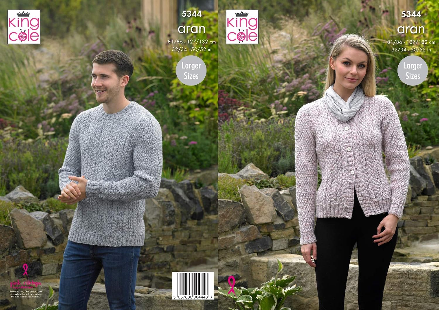 King Cole 5344 Knitting Pattern Mens Womens Sweater Cardigan in Fashion