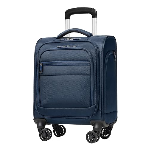 Coolife Underseat Carry On Luggage Suitcase Softside Lightweight Rolling  Travel Bag Spinner Suitcase Compact Upright Dual Wheel Bag in Kuwait