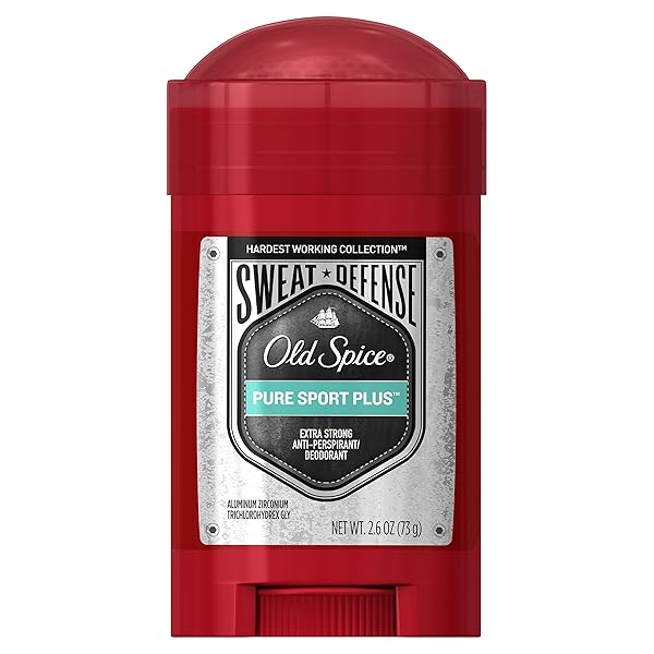 OLD SPICE HARDEST WORKING COLLECTION SWEAT DEFENSE ANTI-PERSPIRANT DEODORANT, PURE SPORT PLUS, 2.6 OUNCE