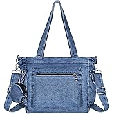 Extolove Denim Tote Bag Jean Purses for Women Denim Crossbody Bags with Small Purse Shoulder Handbag