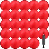 Yunsailing 24 Pack Dodgeballs Bulk 6 Inch Operation Christmas Playground Balls Rubber Bouncy Inflatable Kickball with Pump for Kids Adult Outdoor Handball Game Christian Donation Gift (Red)
