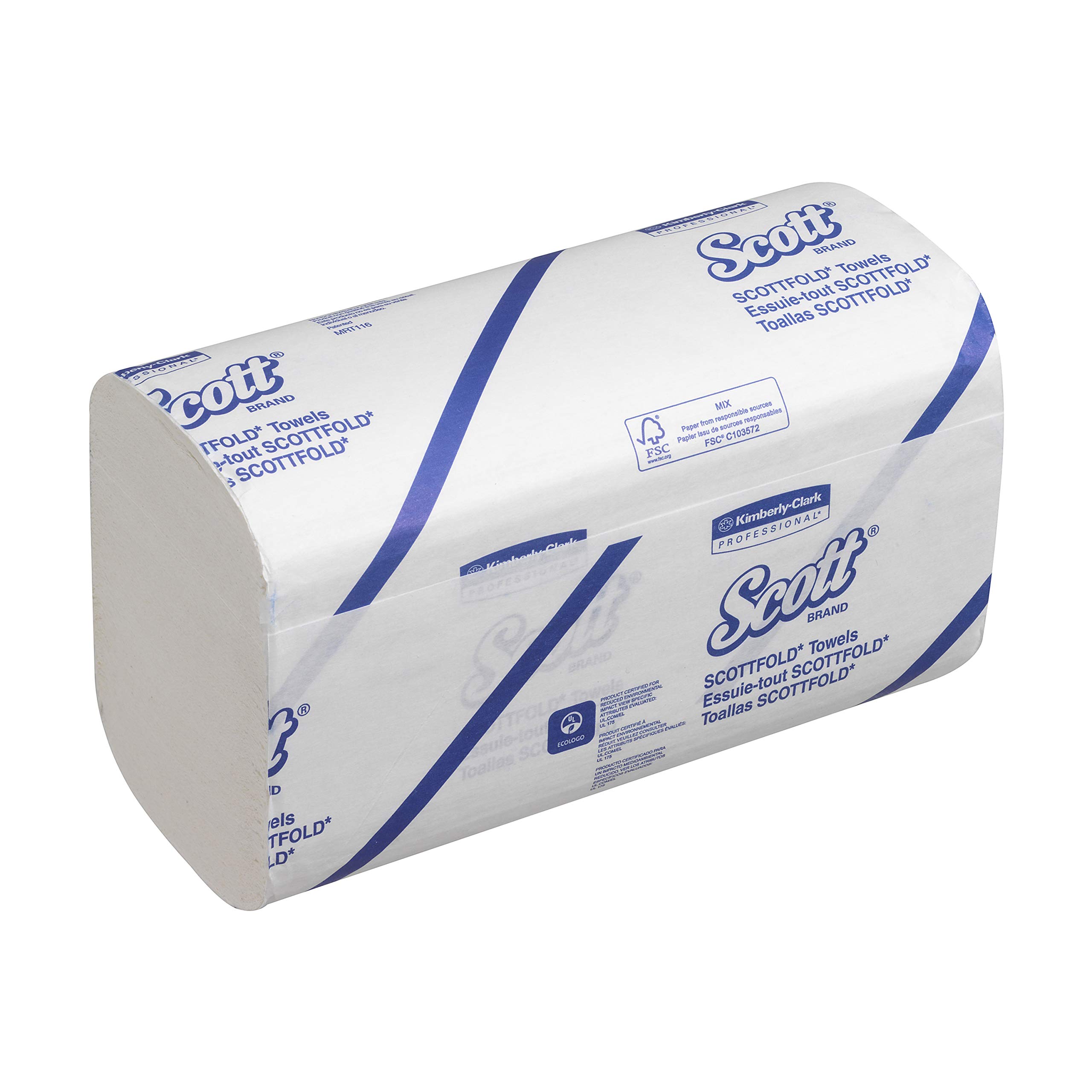 Scott, 6633, Multifold Hand Towels , 1 ply, White, 25 Packs x 175 Sheets