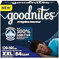 Goodnites Boys' Nighttime Underwear, Size XXL (120-165+ lbs), 54 Ct, Packaging May Vary