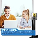 ASNQ High Speed RJ11 to RJ11 Cable 15m OFC PVC Flat Black view 7