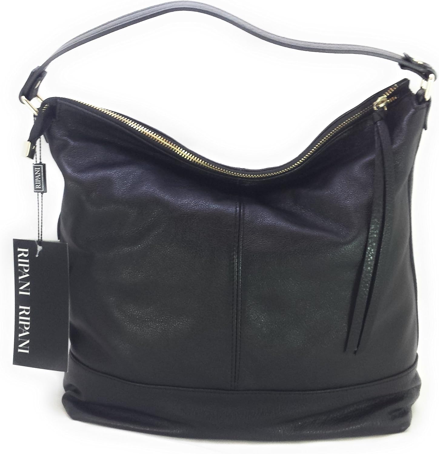 LEATHER HOBO BAG RIPANI AFRA / 6602LL BLACK Amazon.co.uk Shoes & Bags