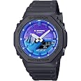 Casio G-Shock GA2100FL-1A, Orologio Uomo Con Quadrante Blu, Cassa Ottagonale In Resina Nera E Dettagli Fiamma - 4