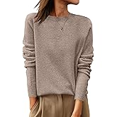 ANRABESS Womens 100% Wool Sweaters Crewneck Long Sleeve Work Business Casual Basic Sweater Tops 2025 Fall Outfits