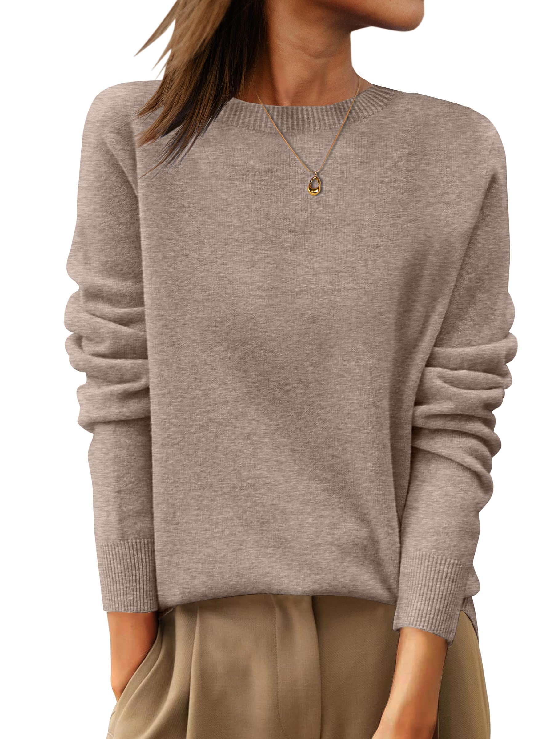 ANRABESS Women 100% Wool Long Sleeve Sweaters Fall Business Casual Outfits