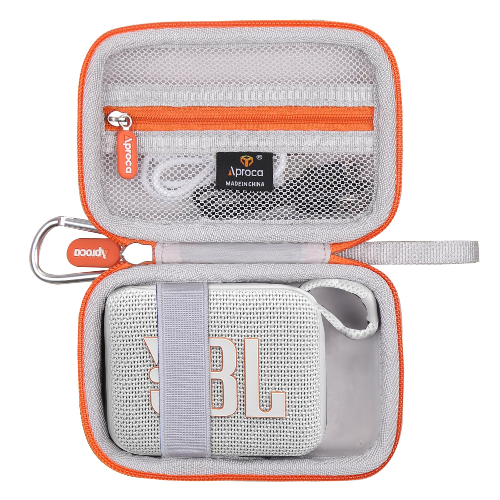 Photo 1 of Aproca White Portable Storage Case, for JBL Go 4 / Go 3 Ultra-Portable Waterproof and Dustproof Bluetooth Speaker