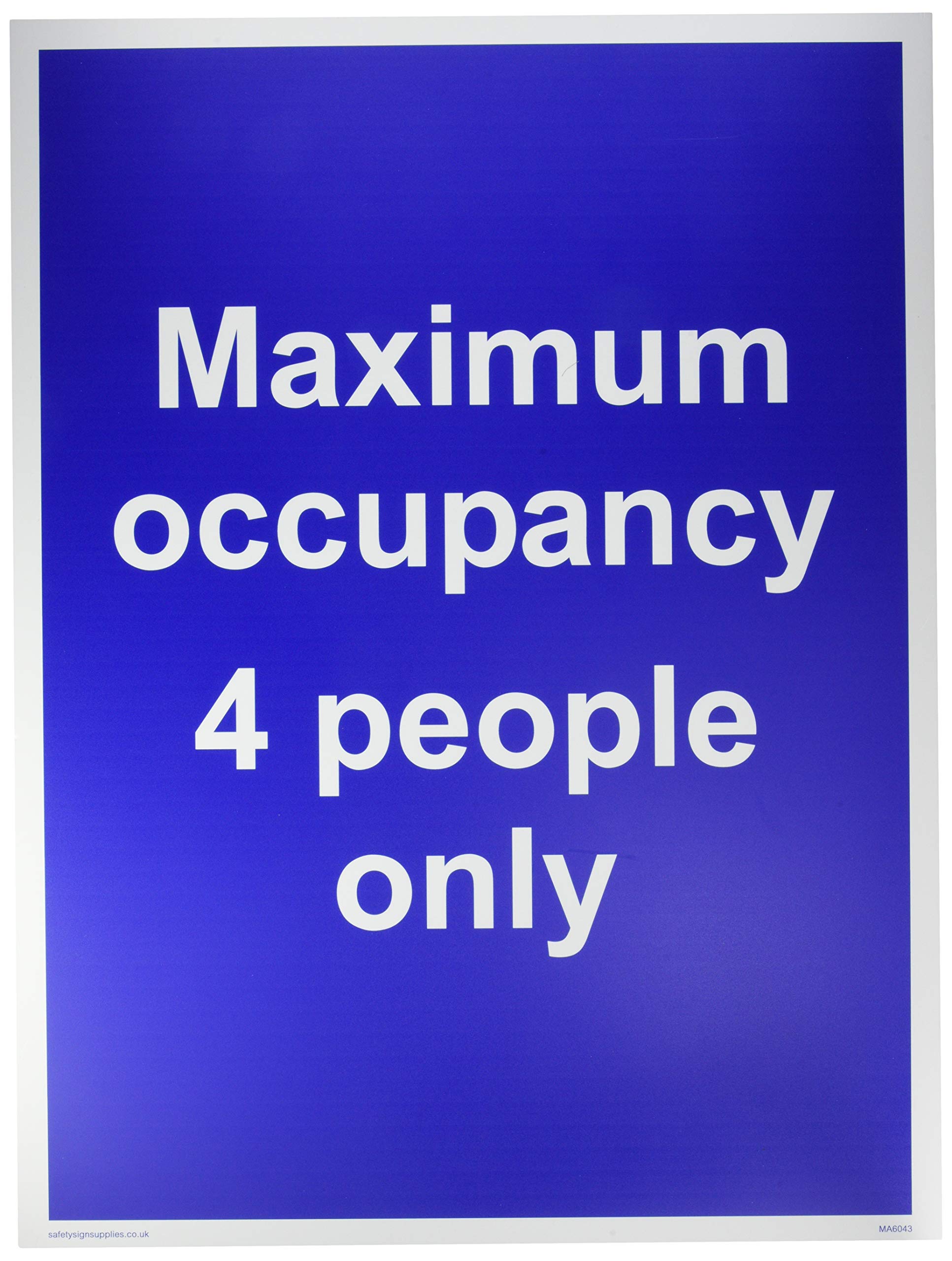 Maximum occupancy 4 people only
